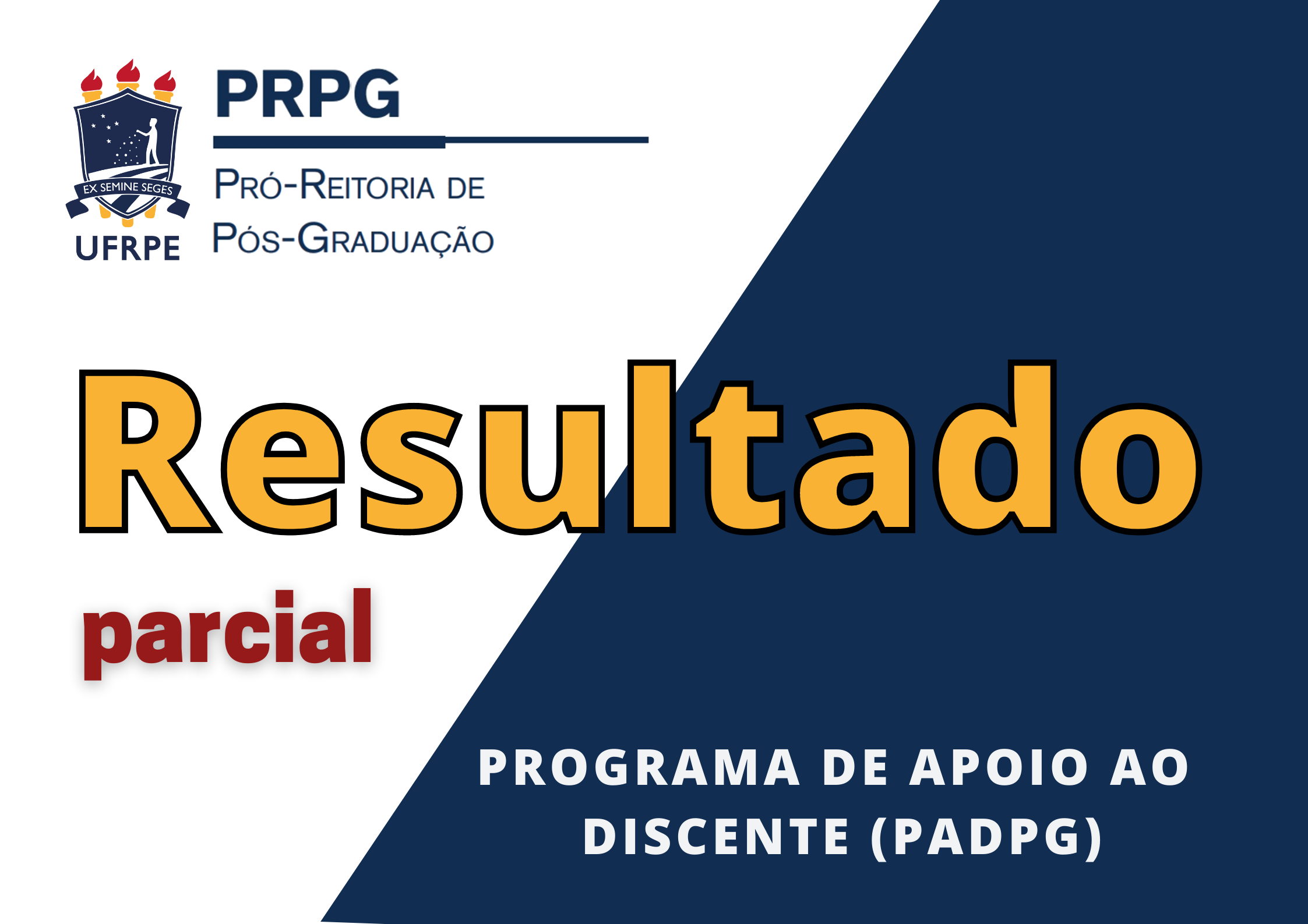 Resultado Parcial do PADPG da PRPG/UFRPE